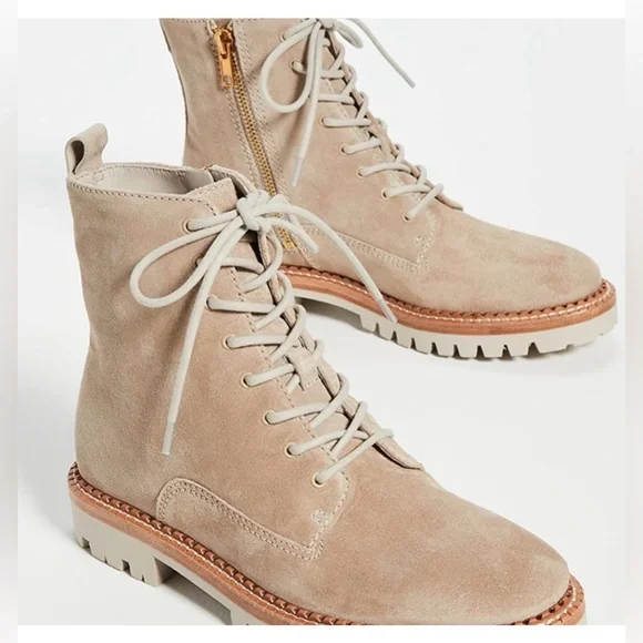 New Vince Women's Cabria Lug Sole Boots, Cobblestone, Tan Size 6 - Picture 3 of 10